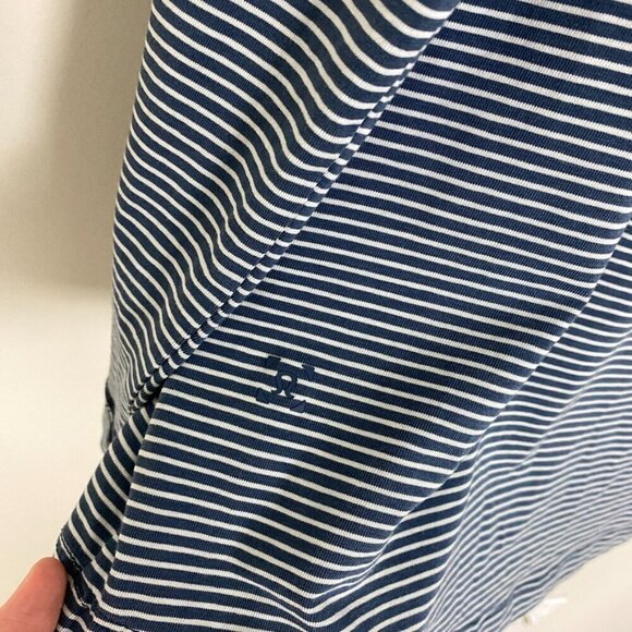 Lululemon Long Sleeve Shirt Crewneck Mens Blue Striped - Picture 2 of 3